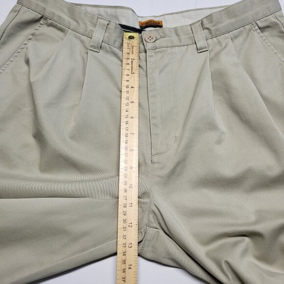 Cherokee Pants Ultimate Khaki Mens 36 x 32 Pleated Front Straight Leg Preppy - Picture 12 of 13